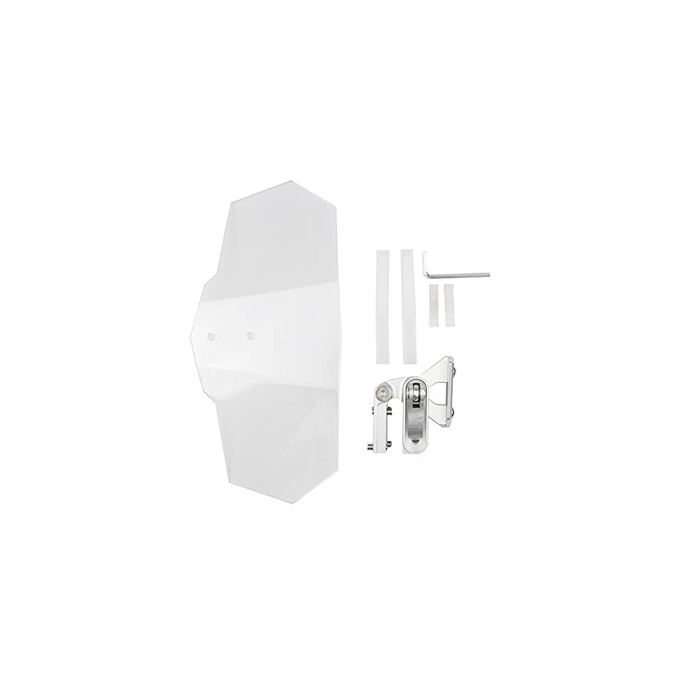 Motorcycle Windshields, Universal Motorcycle Adjustable Windscreen Wind Deflector Scooter Atv Windshield Extension 703674125214