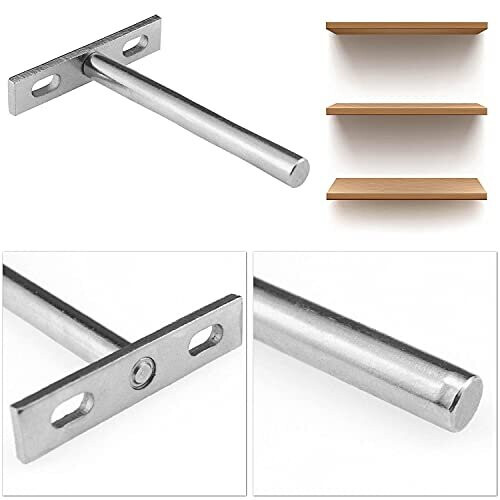 Pcs Floating Shelf Brackets Inch Solid Steel Floating Shelf Brackets Heavy Duty Hidden