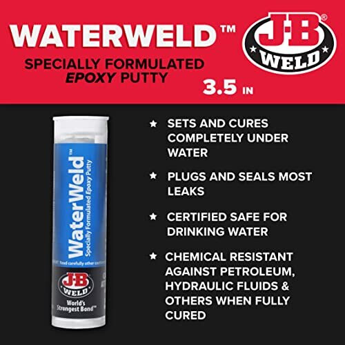 Jb8277 Waterweld Under Water Adhesives, Off White 2 oz, 1 Pack 1