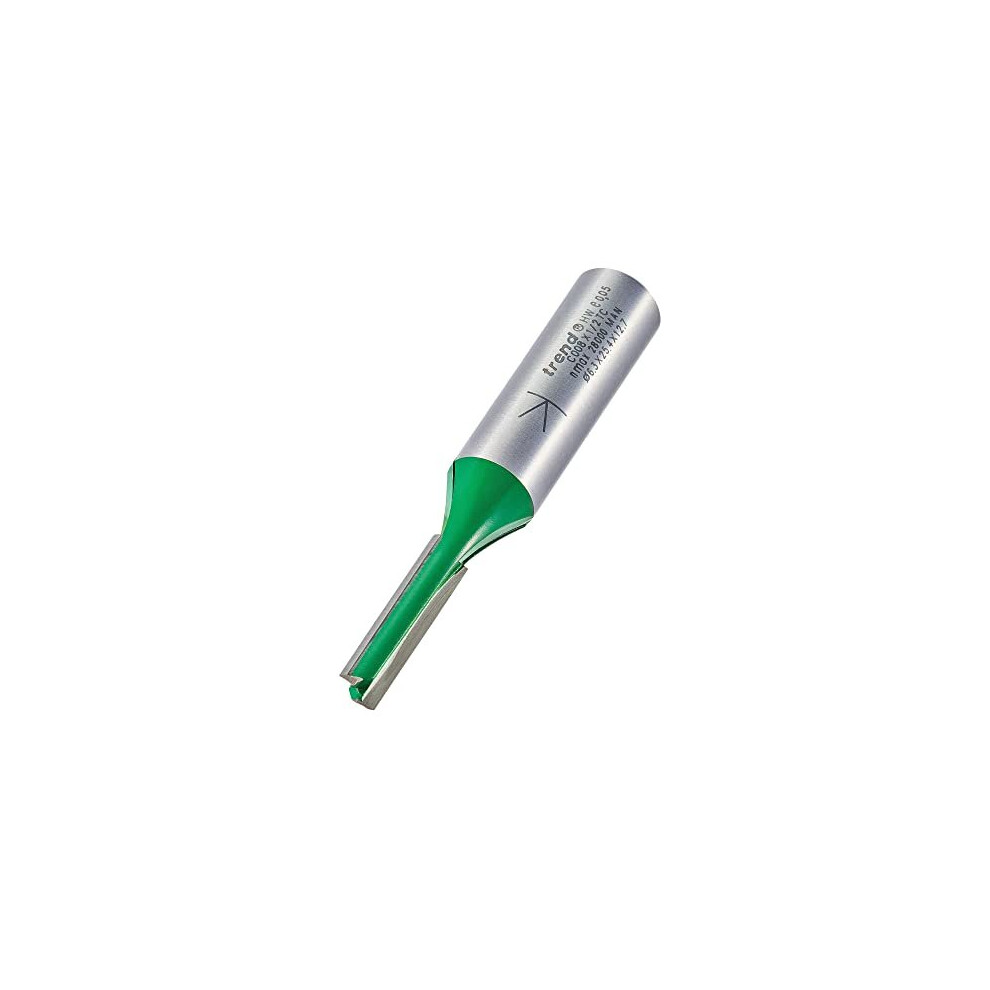 Craftpro Straight Two Flute Router Cutter Bit, 1/2 Inch Shank, 6.3Mm Cut Diameter & 25.4Mm Cut Length, Tungsten Carbide Tipped, C008x1/2Tc 5027654037898