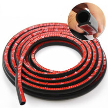 5M D Type Car Seal Strip Interior & Exterior PVC Rubber Band For Car Van Truck Door Window Bonnet Boot Edge Trim Rubber Seal (10x10 mm)