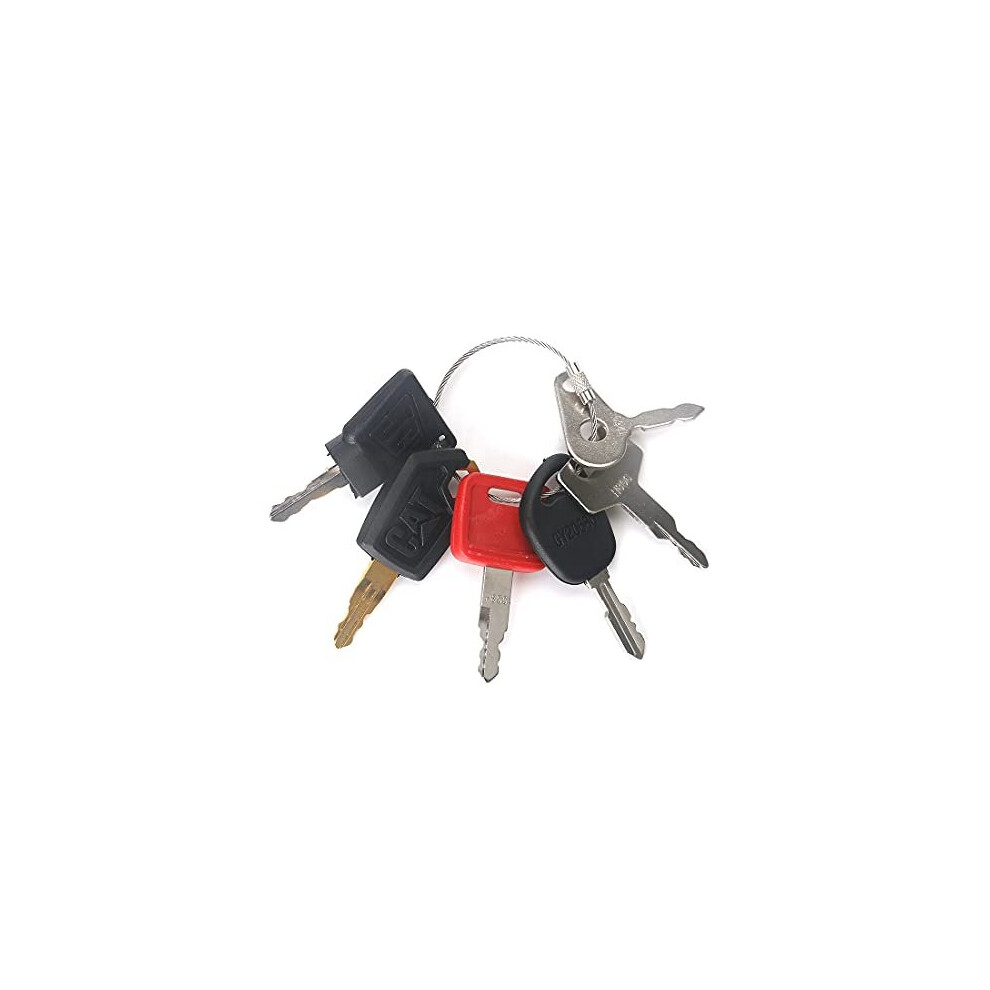 6Pcs Master Key Excavator Dumper Plant Ignition Key Set Compatible For Bomag Jcb Cat Lucas Hitachi Takeuchi John Deere Agricultural Construction 647997057589