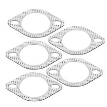Exhaust Gasket, 5pcs of 2.5" Aluminium Alloy Exhaust Header Down Pipe Manifold Collector Flange Gasket 2 Bolt