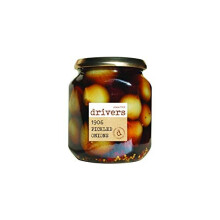 Traditional 1906 Pickled Onions - Traditional Drivers Spicy Vinegar Recipe Hand Picked and Peeled Onions Picklers Since 1906 Tangy Taste Suitable for