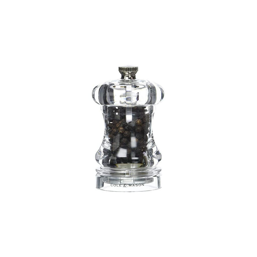 H12501P 125 Acylic Capstan Pepper Mill | Precision+ | Acrylic | 85mm | Single | Includes 1 x Pepper Grinder | Lifetime Mechanism Guarantee