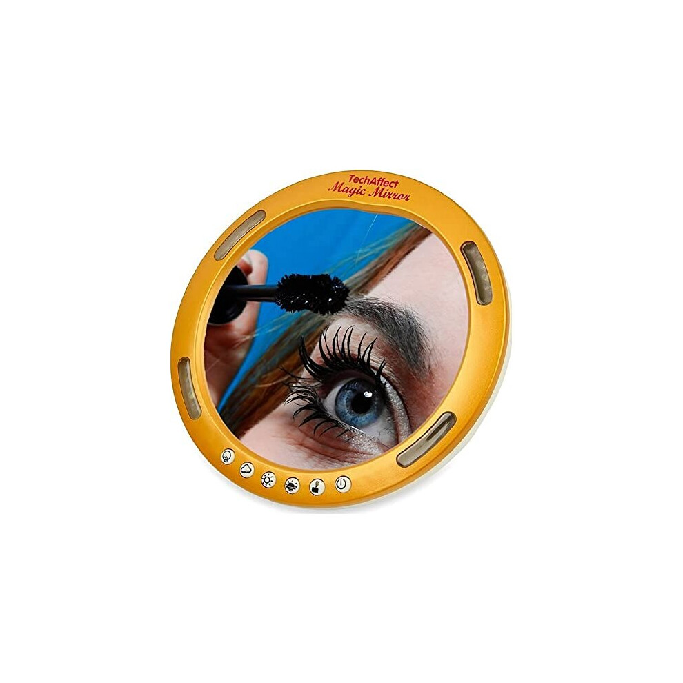Techaffect Light Travel Magnifying Mirror With - Handbag Vanity Compact With Led Lamp For Makeup