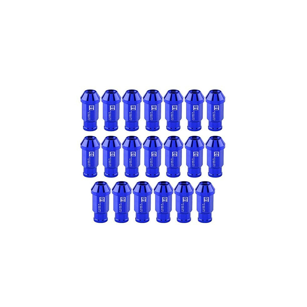 M12x1.5 Car Tire Screws, 20 Pcs Car Secure Racing Lug Aluminum Wheel Locking Nut Nuts Tire Screw Screws (Blue) Blue 738680201218