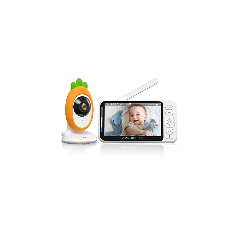 Baby Monitor with Camera, 4.3" HD LCD Screen, 2.4GHz Wireless Transmission, Two-Way Audio, Infrared Night Vision, VOX Mode, Split Screen, 8 Lullabies