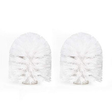 White Toilet Brush Head Replacement Screw Toilet Brush Head 2 Pack