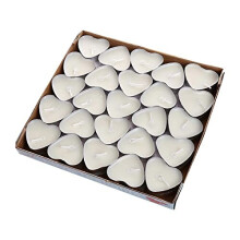 50pcs Heart Shaped Candles, Romantic Love Unscented Tea Lights Candles, Mini Smokeless Unscented Tea Lights Candlesfor Dinners,Home,Wedding, Party,