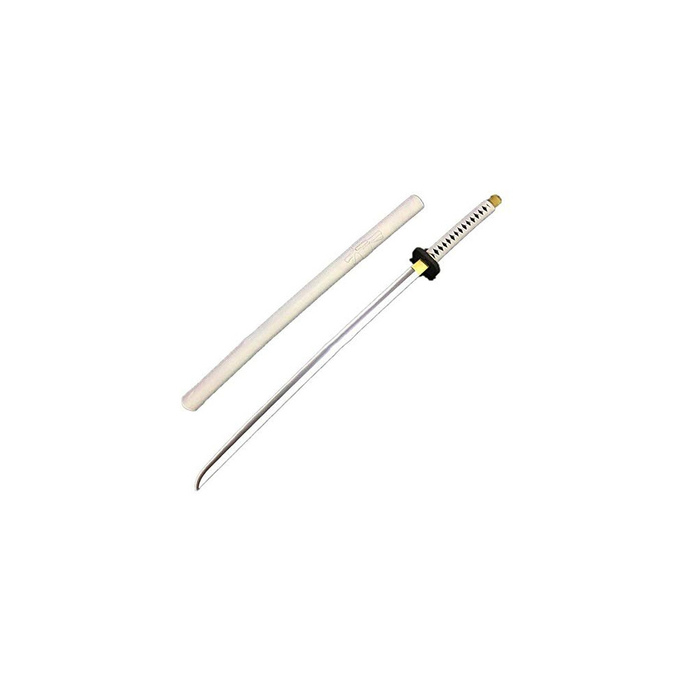 Damdos Halloween Prop For Katana Weapon Cosplay Sword Roronoa Zoro Pu Rubber Samurai Swords Birthdays Gifts (White) White