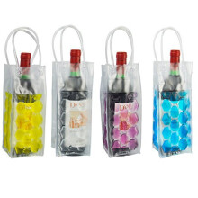 VIVO Clear Wine Bottle Cooler Chiller Bag Gel Carrier Ice Chilling Cooling Party Gift Fun Picnic Outdoor Ice Cool