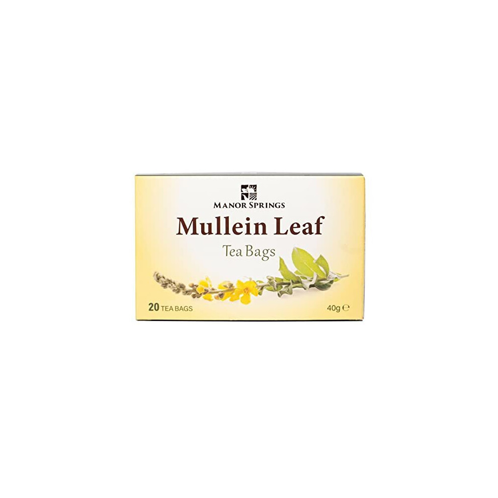 Manor Springs Mullein Leaf Tea Bags By 20 Tea Bags Herbal Tea Premium Quality By