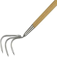 Stainless Steel Long Handled 3 Prong Cultivator 100% FSC