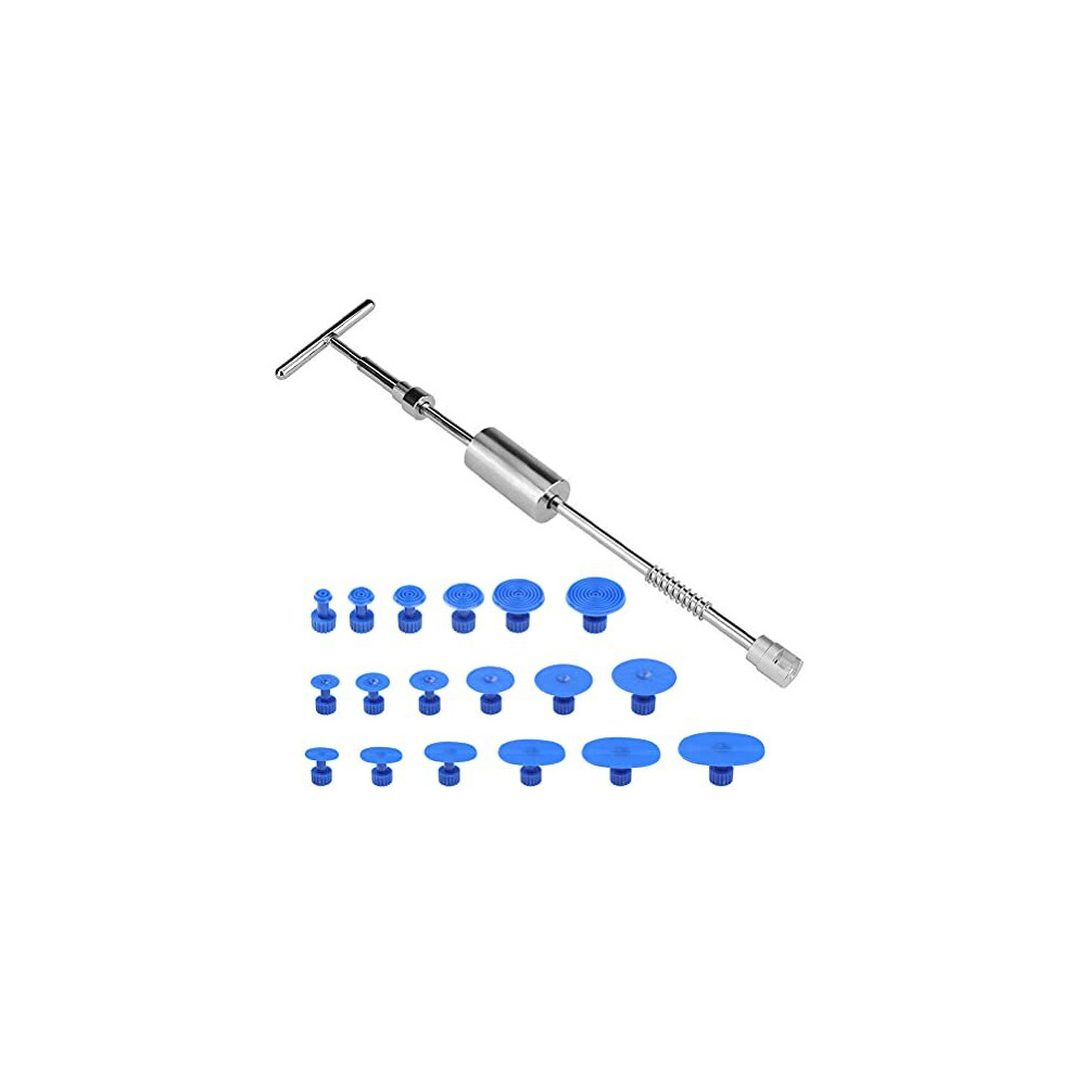 27 Pcs Car Dent Puller Kit Auto Body Dent Puller, Dent Repairing Kit, With Slide Hammer T Bar, Dent Removal Glue & Pulling Tabs, Efficient Automobile 750440606521