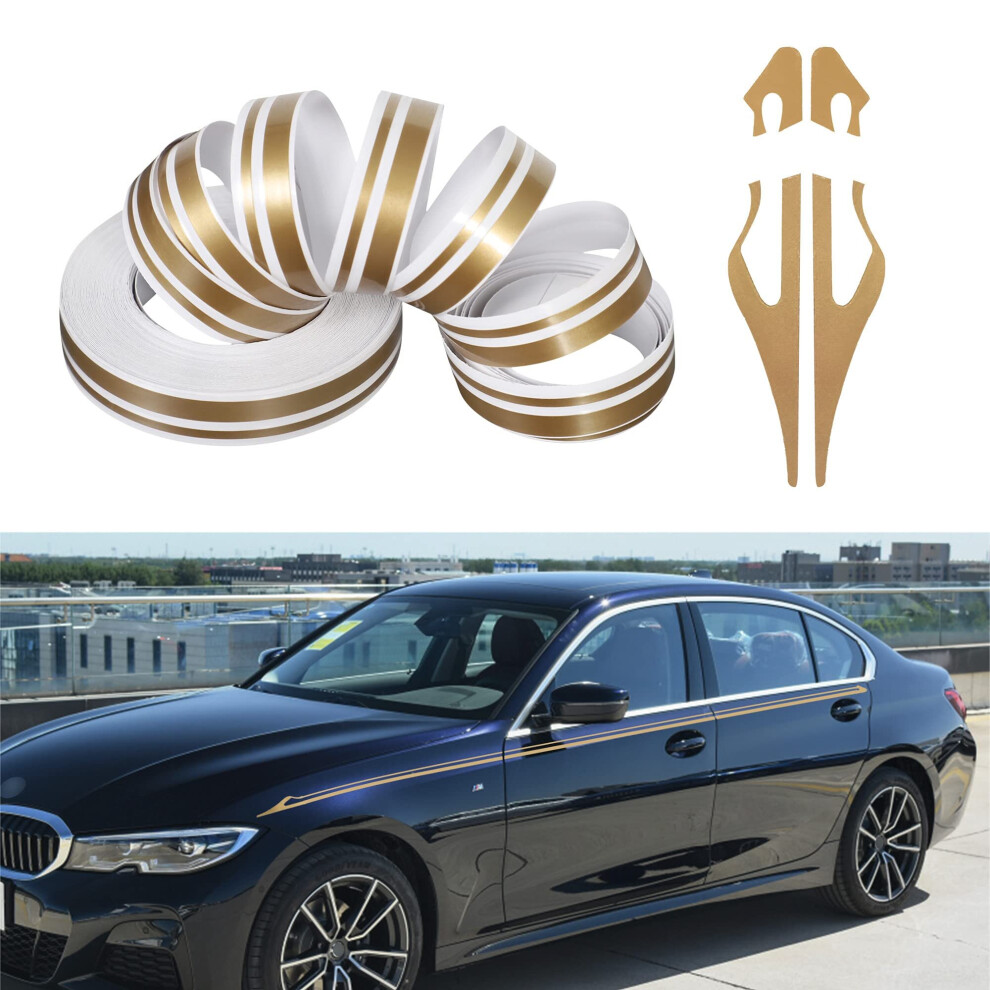 32Ft (9.8M) Stripe Stickers For Car Hood Body Side Auto Racing Sport Pinstripe Tape Stripe Decals For Car Bumper Skirt Roof Universal Modified 791107815269