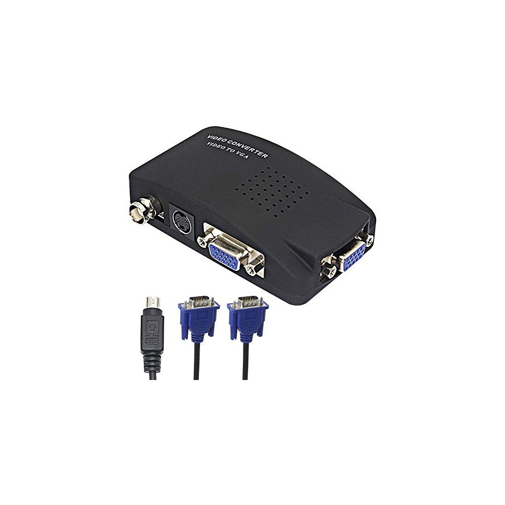 Bnc To Vga, S Video Vga To Vga Converter Cctv Camera Pc To Tv Adapter Bnc Input To Vga Input To Vga Output Laptop Computer Monitor Converter For Dvr 738632121847