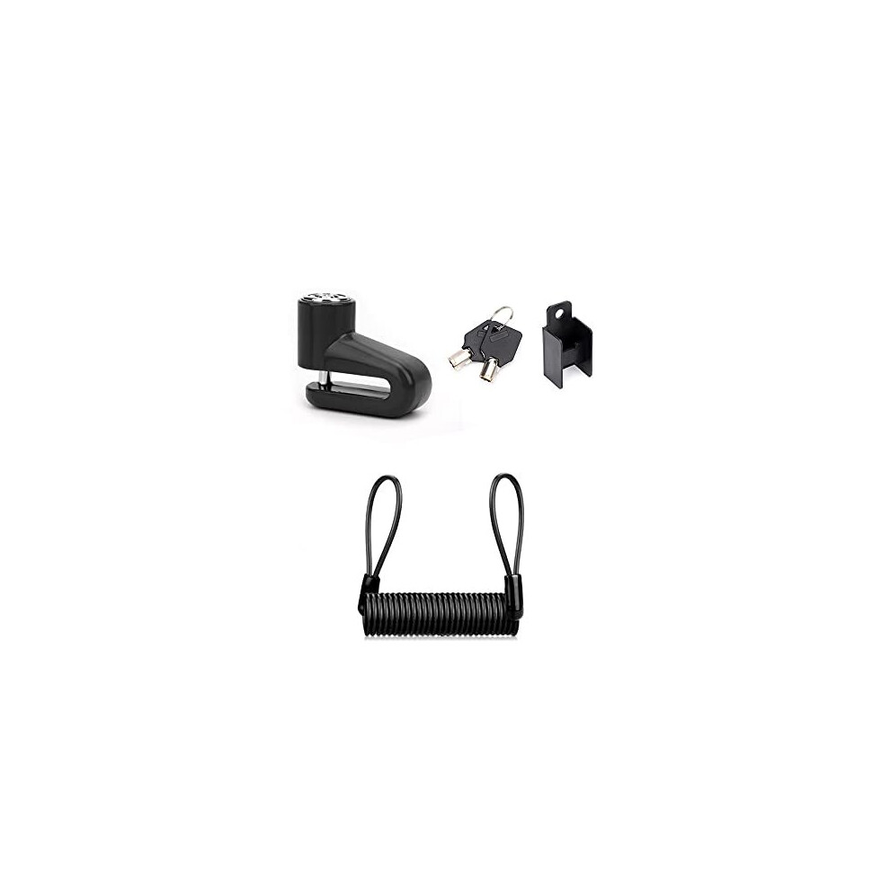 Dss001lt Disc Brake Lock, Anti-Theft Steel Wire Lock With 1.5M Reminder Rope Disk Locker Scooter Lock For Bike Bicycle Motorbike Motorcycle Brake 779360133955