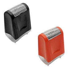 2-Pack Data Defender Wide Roller Stamp – Identity Theft Protection & Confidential ID Blackout for Mail, Bills, Statements