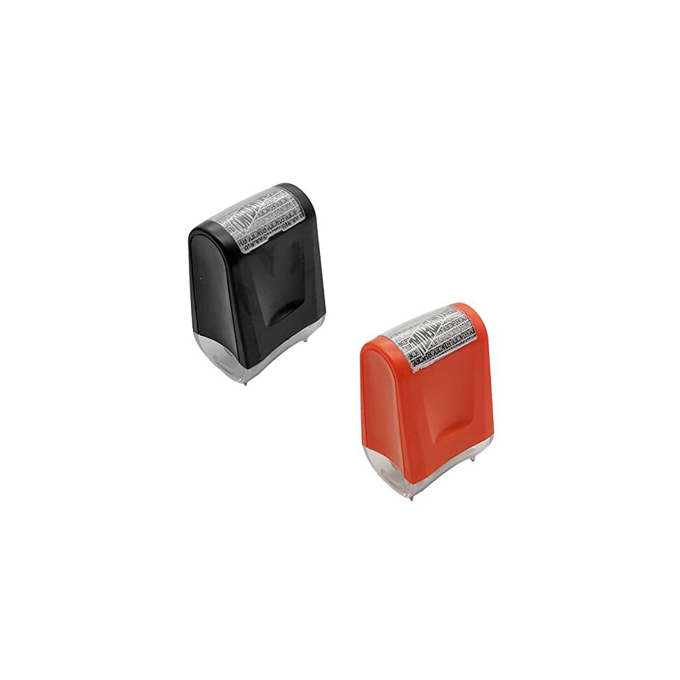 2 Pcs Data Defender Wide Roller Stamp Identity Theft Stamp Confidential Roller Stamp for Secure Confidential ID Blackout Security
