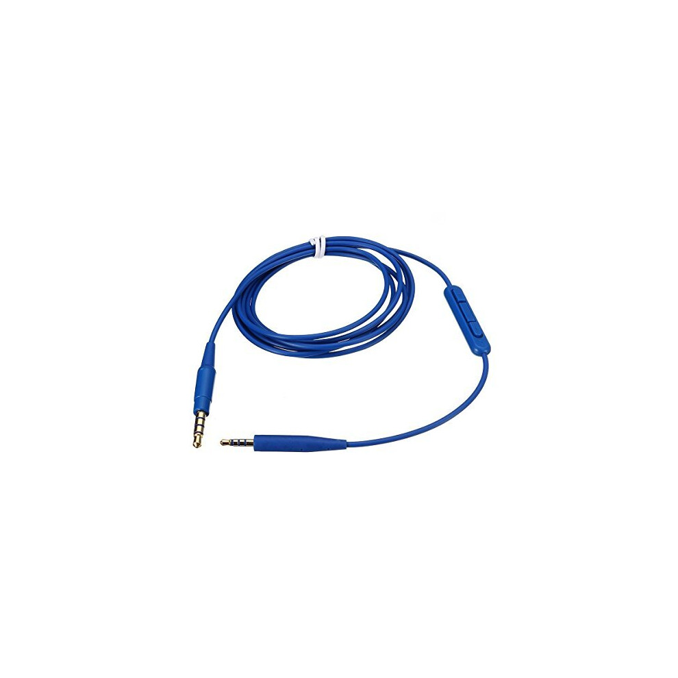 Replacement Headphone Audio Cable Cord Line for Bose SoundTrue Soundlink QC25 QC35 OE2 Headphones (Blue MIC)
