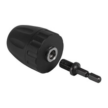 Hex Chuck, Drill Hex Chuck Adaptor Hex Shank Drill Chuck 3/8-24UNF 0.8-10MM Keyless Drill Bit Chuck Clip with 1/4'' Hex Shank Rod Adapter