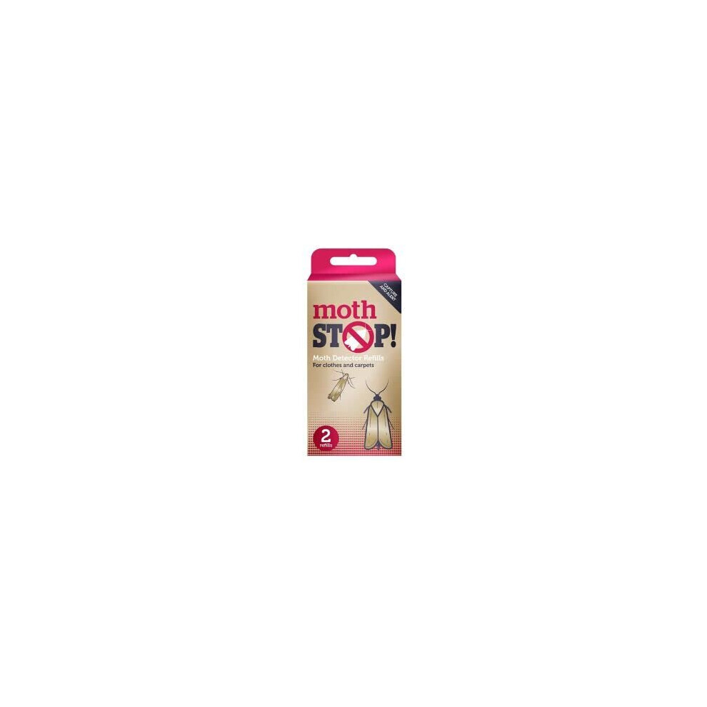 Moth Stop Clothes and Carpet Moth Detector and Trap Refill – Pack of 2