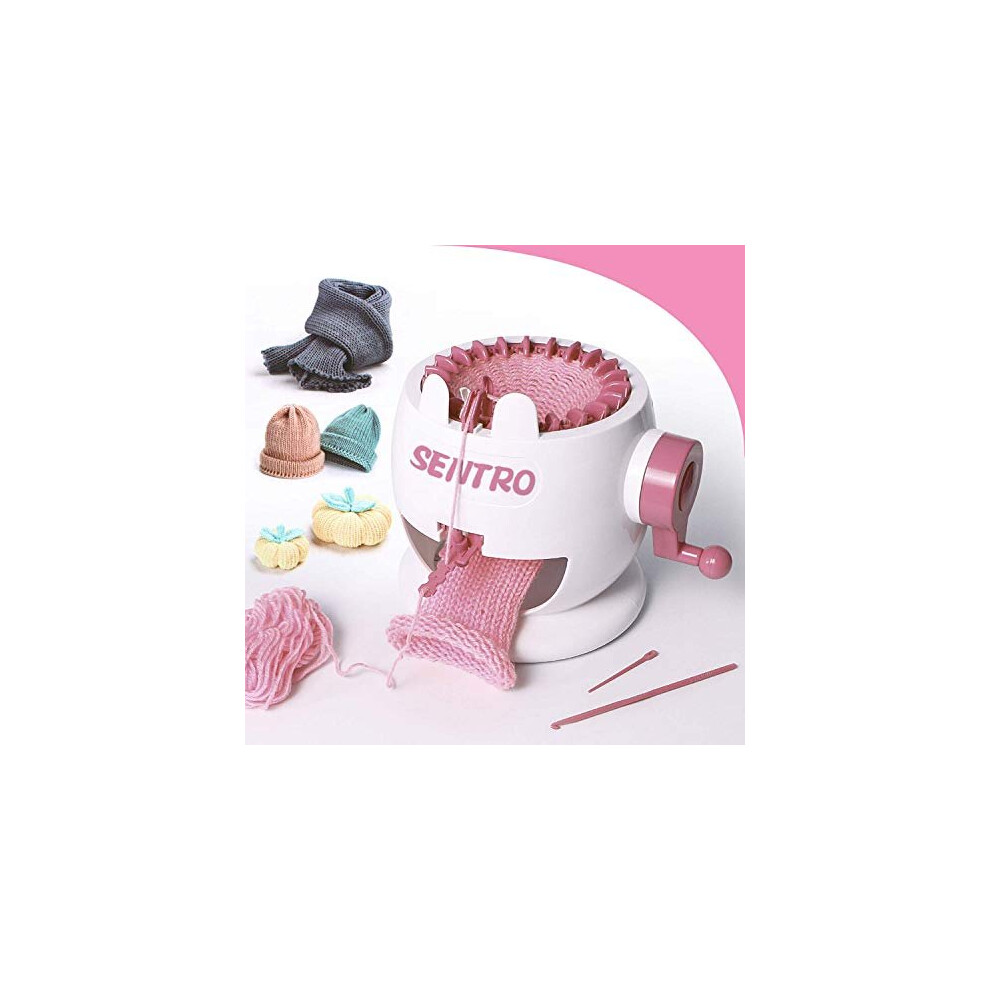 SENTRO Knitting Machine, 22 Needles Smart Weaving Loom Round Knitting Machines, Knitting Board Rotating Double Knit Loom for Sock/Hat, Knitting Loom