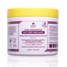 Curl Enhancing Hair Mask for Curly Hair by Nature Spell 400ml – Infused with Rice Water & Linseed, For All Curl Types, Sulphate Free Hair Mask, 100%