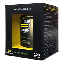 Time 4 Burn High Strength Thermogenic Fat Burners Weight Loss Diet Pills for Men & Women Vegan Friendly, Gluten Free Nutritional Supplements for