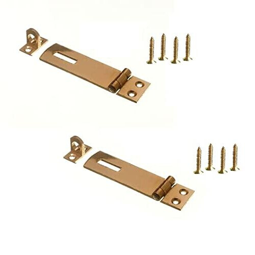 TERF Solid Brass Hasp and Staple Set 75mm [ 3 inch ] including Fixing