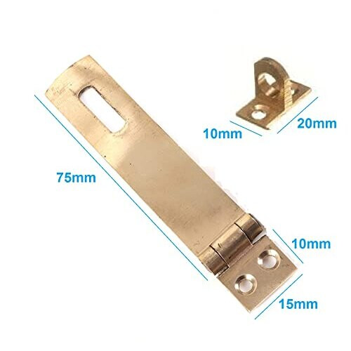 TERF Solid Brass Hasp and Staple Set 75mm [ 3 inch ] including Fixing