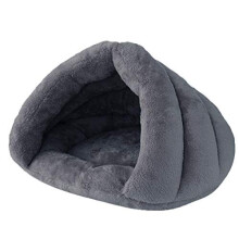 Pet Tent Cave Bed For Small Medium Cats Dogs Pets Sleeping Bag Thick Fleece Warm Slipper Dog Bed Cuddler Burrow House Hole Igloo Nest Cozy Triangle