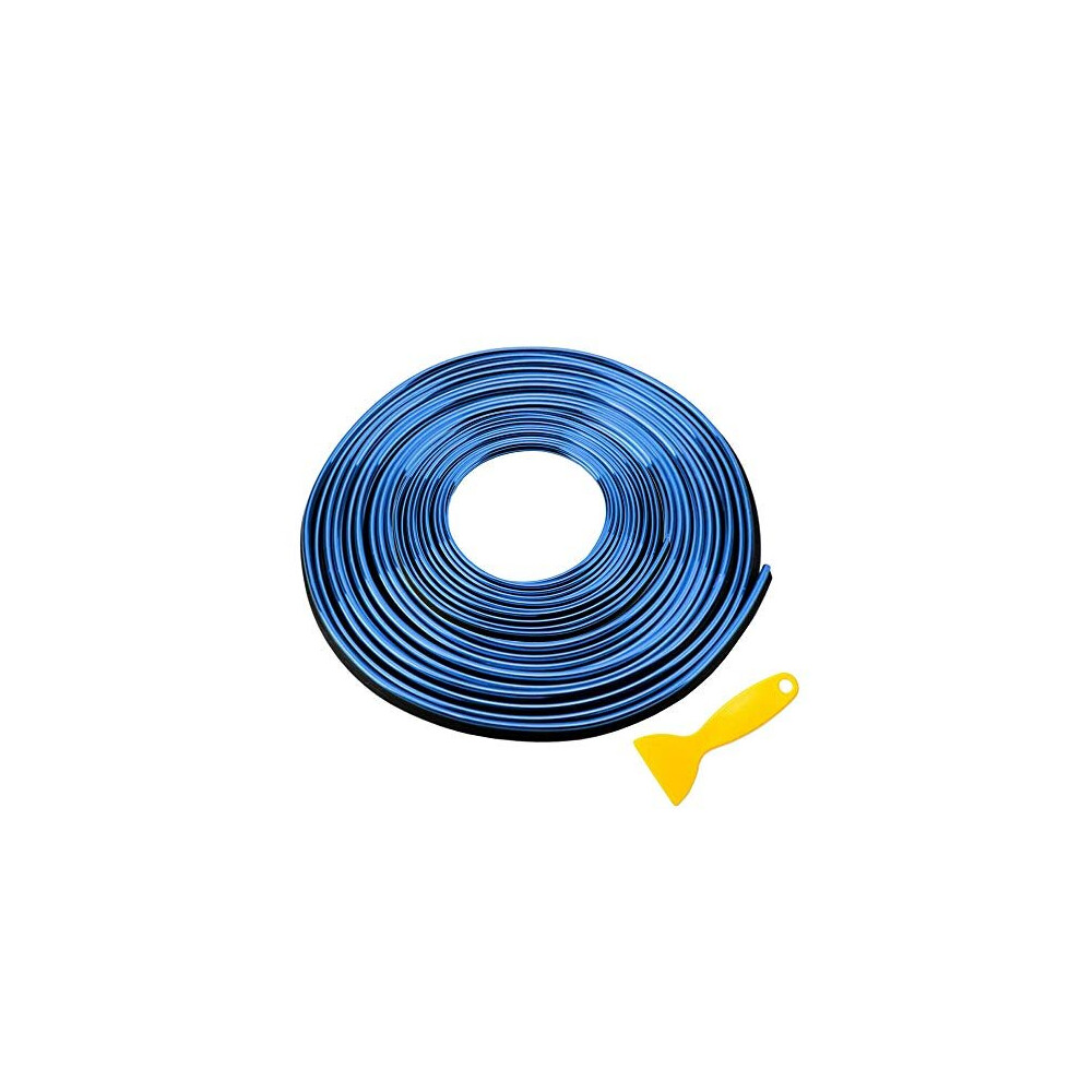 10M 32.8Ft Car Trim Interior Strips Automotive Gap Fillers Moulding Line Decorative Filler Flexible Edge Strip Dashboard Blue 711731722085
