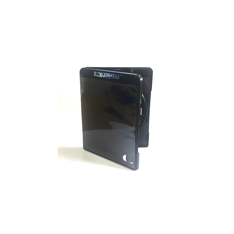 Vision Media - 2pcs x 4k Ultra HD Black Blu Ray Case - Stores any Dvd/Blu Ray/Games Disc-image-OPC-PC9B7Q7-NEW