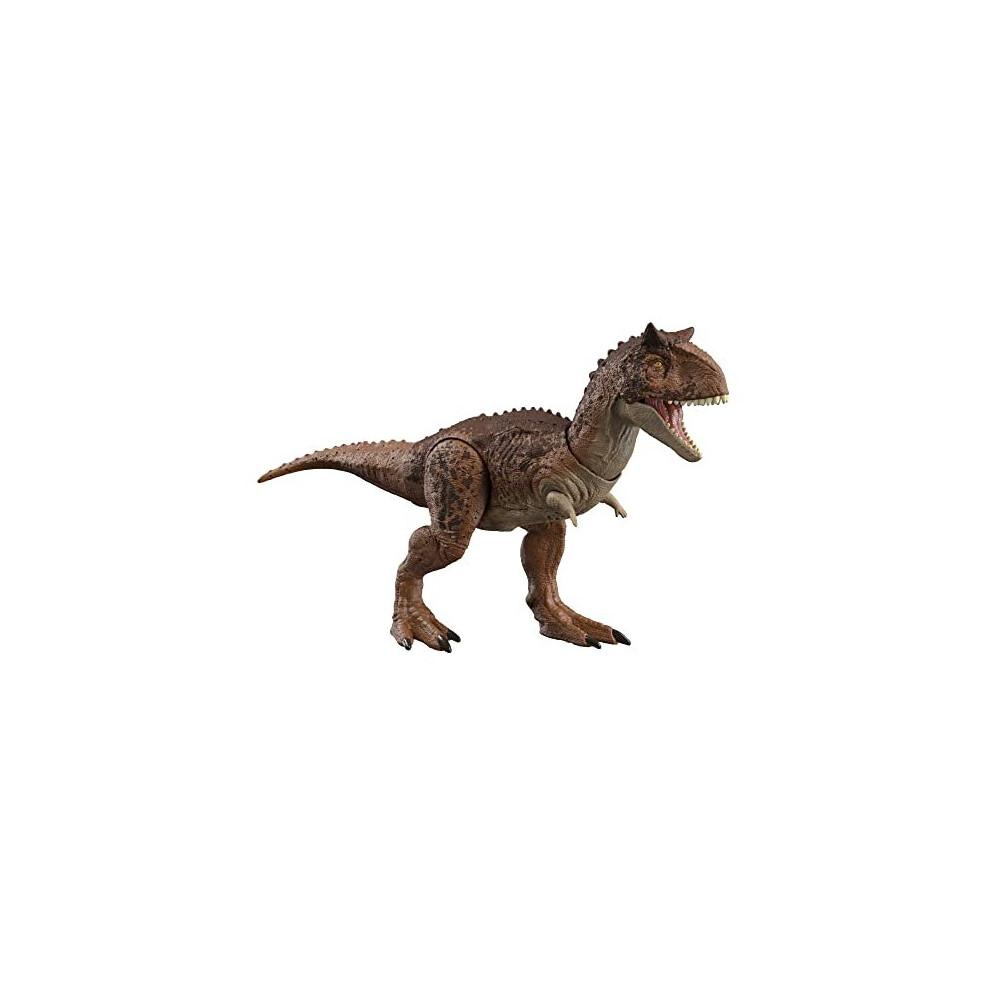 Jurassic World: Fallen Kingdom Dinosaur Toy Epic Attack Battle Chompin Carnotaurus, Exclusive Species Action Figure, Light & Sound, 2 Damage Areas,