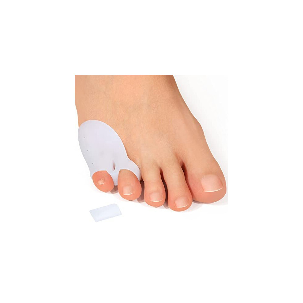 Sumiwish Pinky Toe Separators, 10 Packs Of Gel Toe Protectors For Overlapping Toes, Curled Pinky Toes, Little Toe Separators For Friction, Blister-Removable