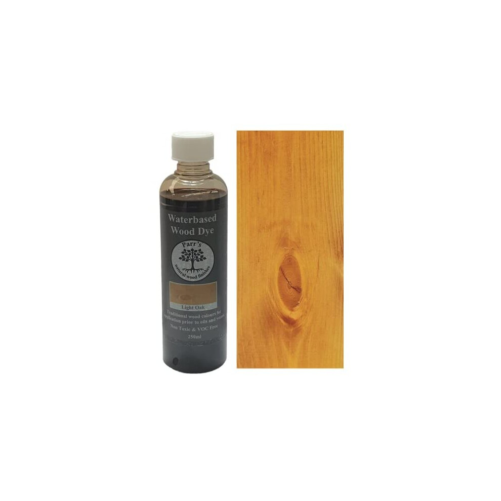 Parr's Light Water Based Wood Stain - Environmentally Friendly Voc Free - For Interior Woodwork - Oak - 250Ml