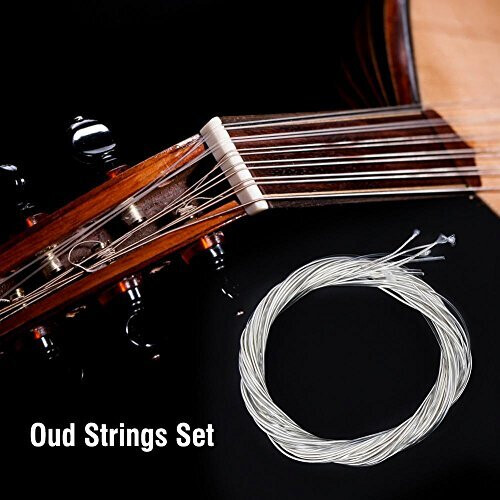 Oud Strings, Nylon Silver Plated Copper Alloy Clear Normal Tension Oud Strings Set Replacement Accessory (12 strings) 1