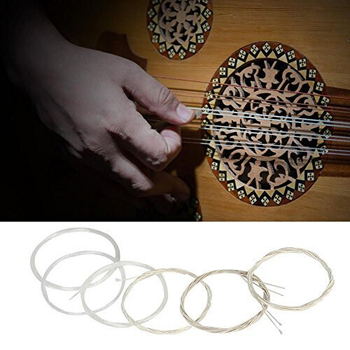Oud Strings, Nylon Silver Plated Copper Alloy Clear Normal Tension Oud Strings Set Replacement Accessory (12 strings) 2