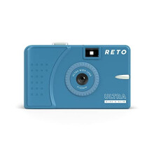 Ultra Wide and Slim 35mm Reusable Daylight Film Camera - 22mm Wide Lens, Focus Free, Light Weight, Easy to Use (Murky Blue)
