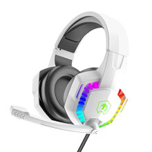 RGB Gaming Headset, 5.1 Channel Stereo Surround Sound, 3.5mm Wired LED Over-Ear Comfort Headphone with Noise Cancelling Mic & In-line Volume Control