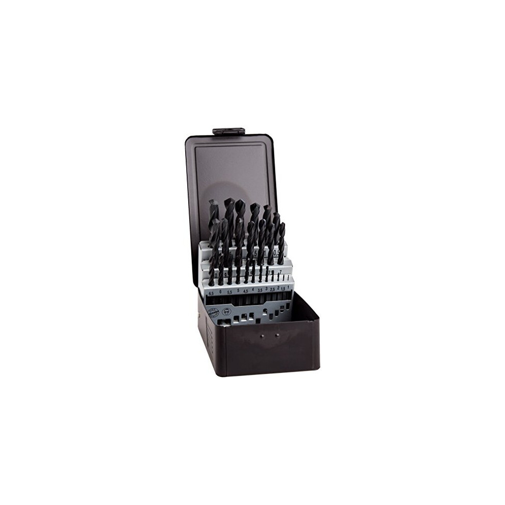 4932 3524 69 HSS-R DIN 338 Metal Drill Bit Set - Black (25-Piece)