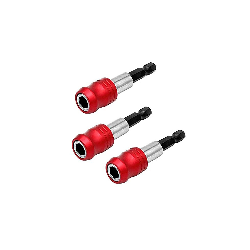 3Pcs 1/4Â Hex Shank Magnetic Screwdriver Bits Holder Quick Release Drill Bit Extension Bar Chuck Adapter Quick Change Socket Screw Driver Drill Bit 781509200329