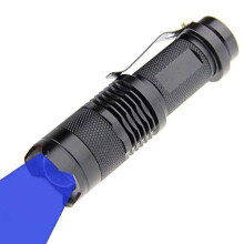 Blue Light LED Flashlight 1 Pack, Zoomable, Water Resistant, 3 Light Modes, Adjustable Focus Light for Camping, Hunting, Hiking, Night Vision, Night