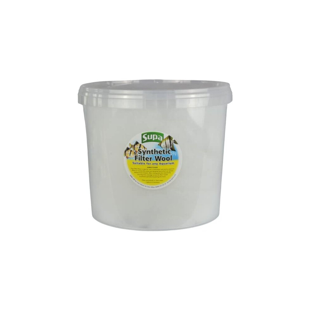 Aquarium Filter Wool 3 Litre (Pack of 1), Synthetic Material That Is Ideal For Removing Waste Particles In Both Fish Tanks And Pond Filtration Systems