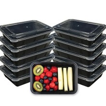 [10 Pack, 16oz] 1 Compartment Plastic Meal Prep Containers - Reusable BPA Free Food Containers with Airtight Lids - Microwavable, Freezer and