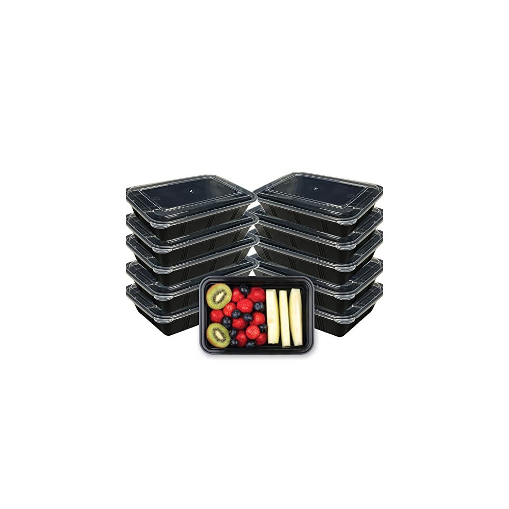 Efforias [10 Pack, 16Oz] 1 Compartment Plastic Meal Prep Containers - Reusable Bpa Free Food Containers With Airtight Lids - Microwavable, Freezer And