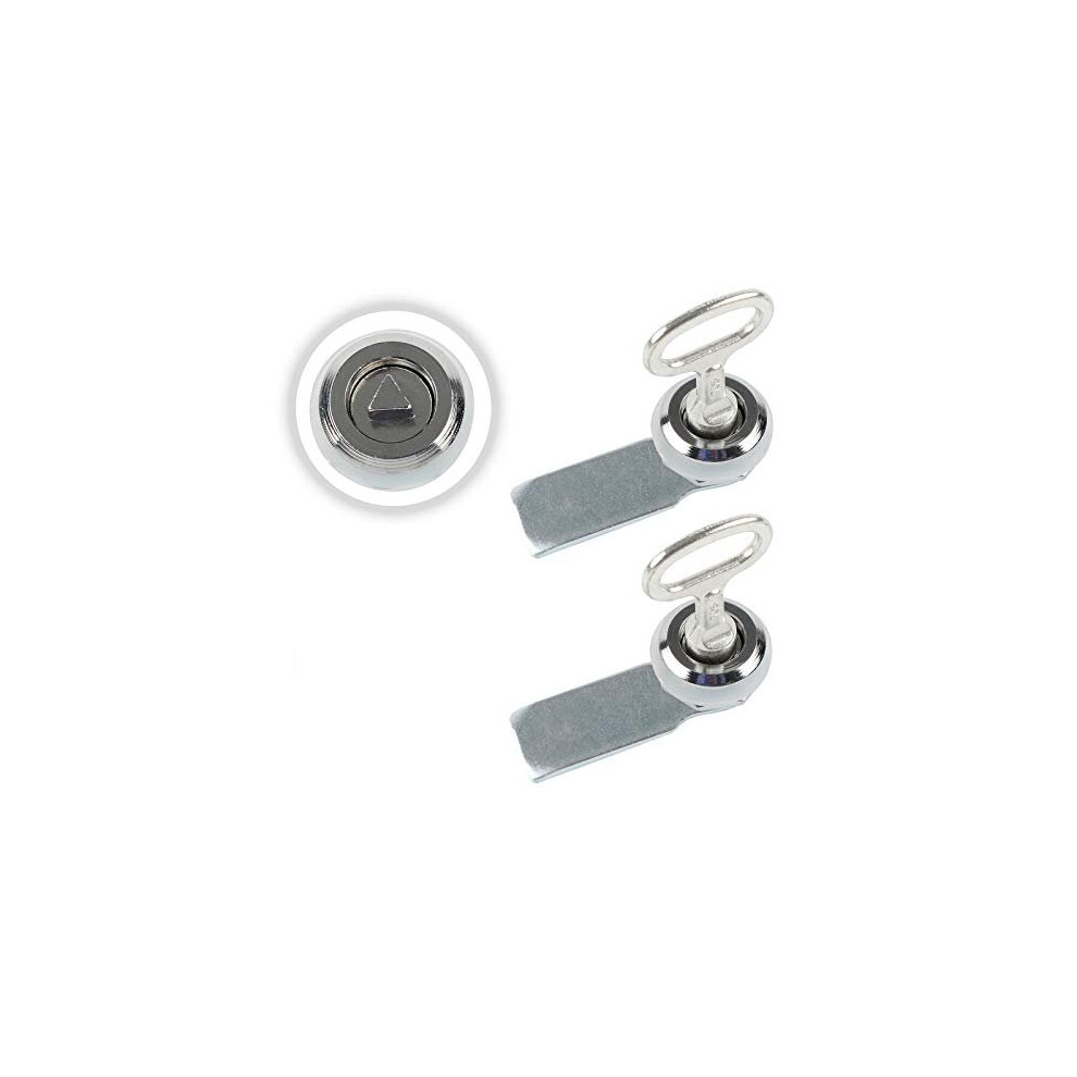 2 Pcs Wheelie Bin Locks with Keys, Triangle Gas Meter Box Lock Cam Lock for Cupboard Lock Box Electric Box Cabinet Trash Bin Elevator