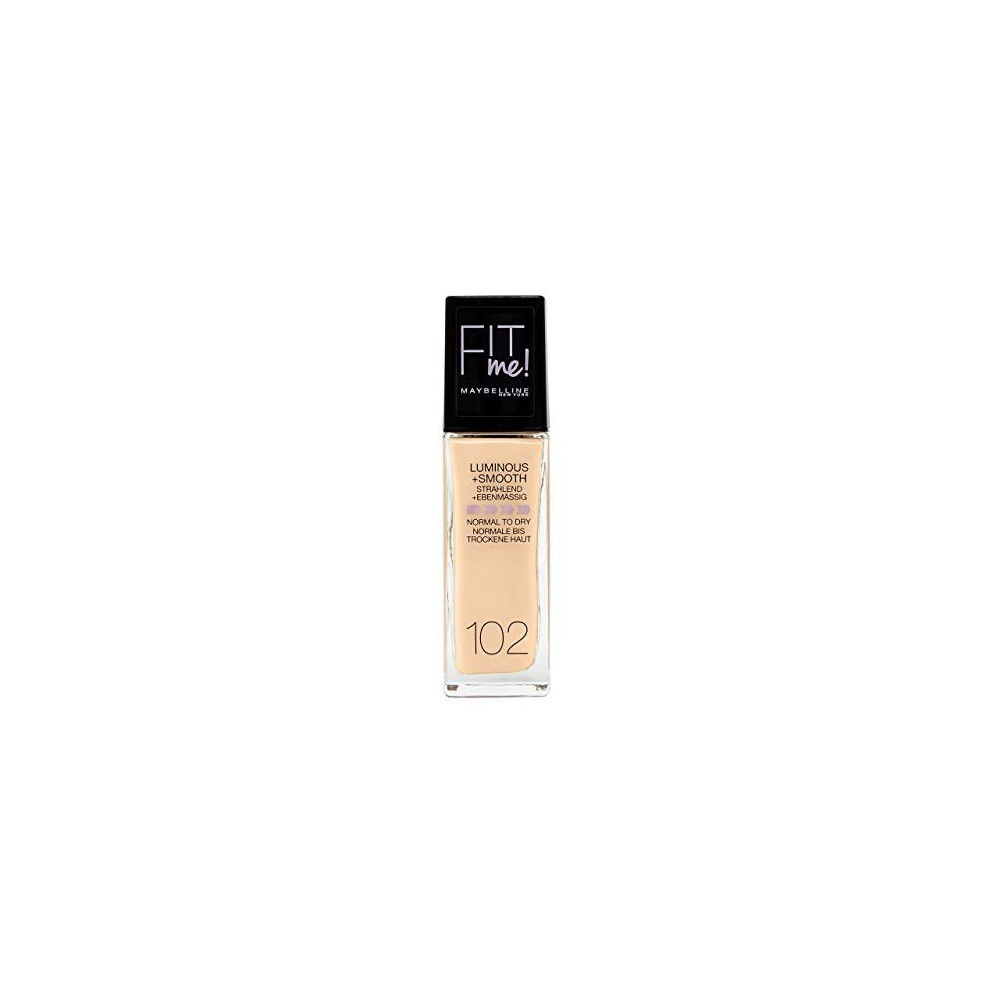 New York Fit Me! Make-Up, Foundation with SPF18, For Flawless Skin, All Skin Types, No. 102 Fair Ivory, 30 ml